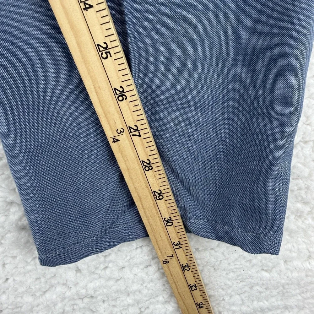 Topman Dress Pants Mens 36x32 Blue Slim Fit Microfiber Business Office Wear